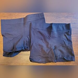 Classic Black Spandex Biker Shorts/shaper Wear 2 PACK